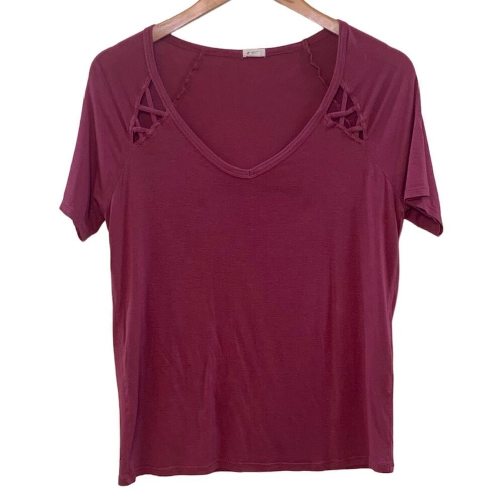 Garage Short Sleeve Tee Fuchsia Pink Size Small